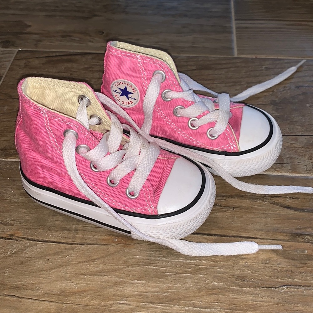 High top pink Converse Baby size 3